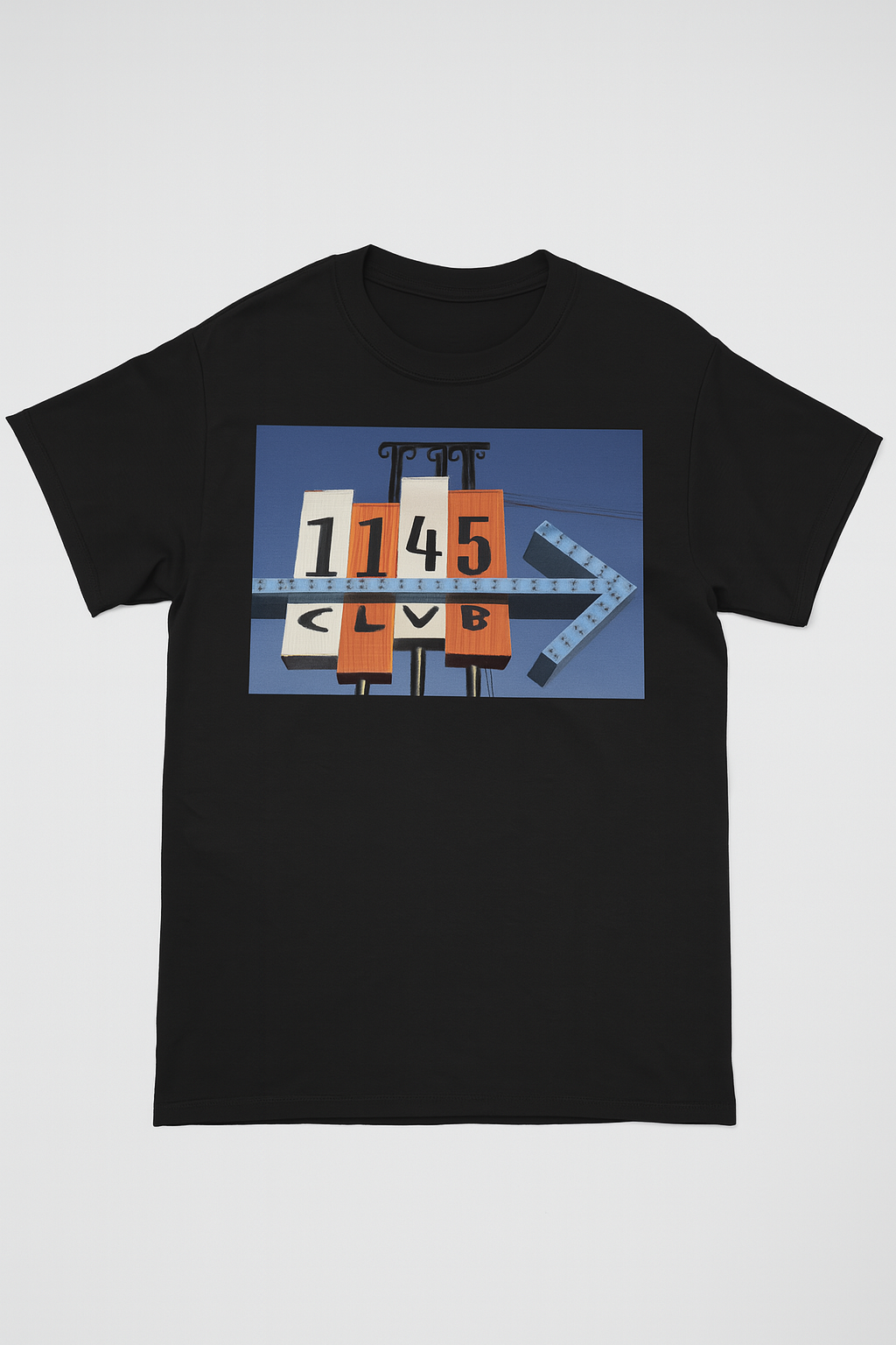 1145 Club Retro Sign Tee – Black