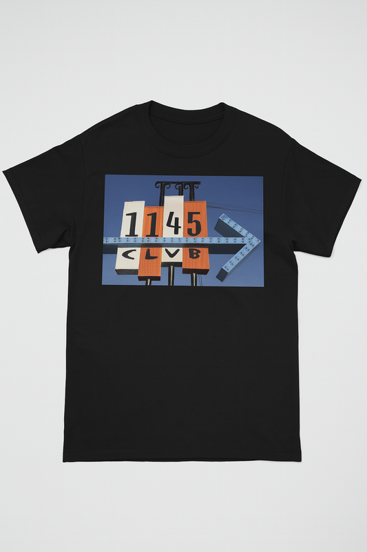 1145 Club Retro Sign Tee – Black